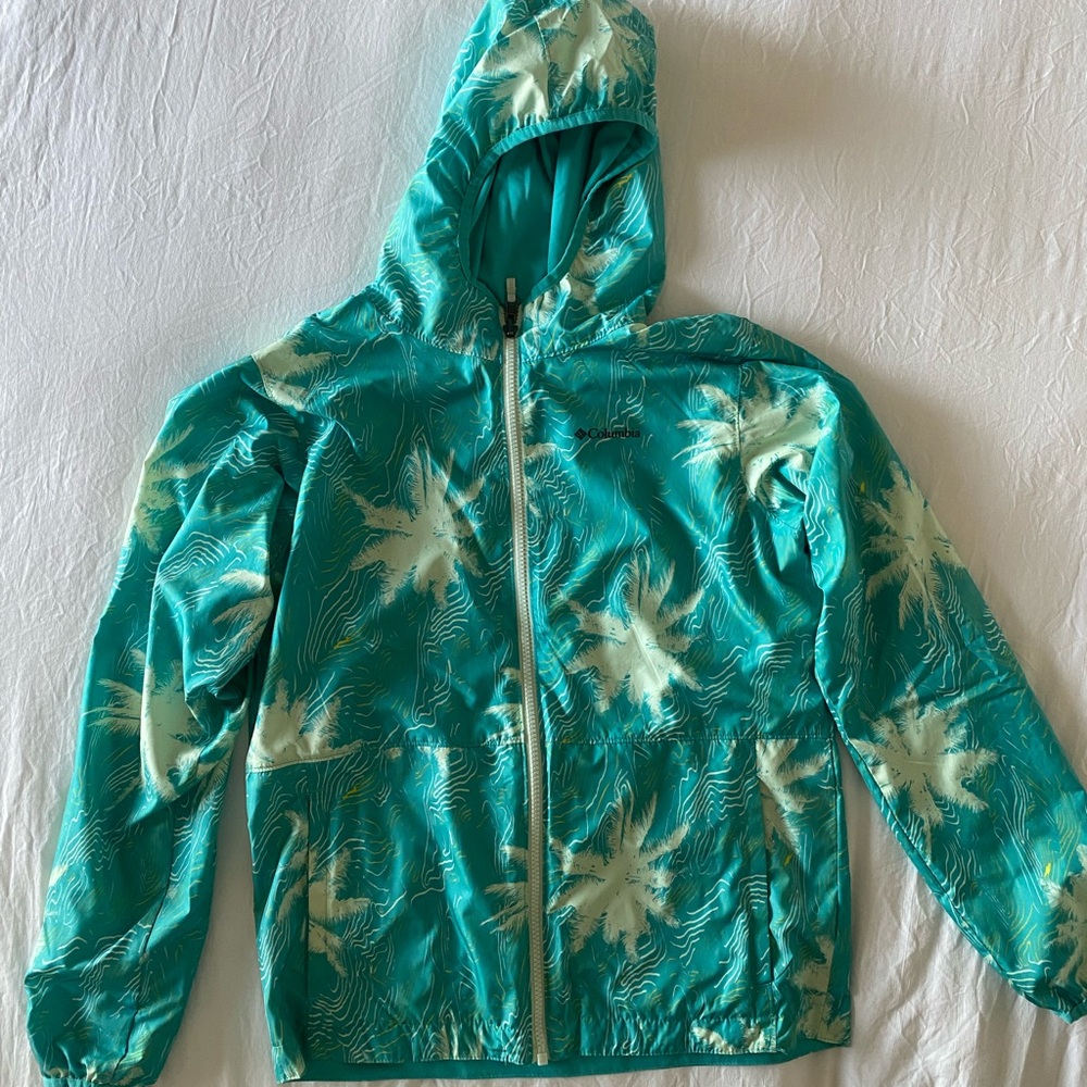 Columbia girls size large Pixel Grabber reversible wind breaker jacket